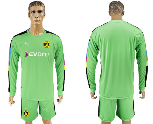 2017 18 Dortmund Green Goalkeeper Long Sleeve Soccer Jersey