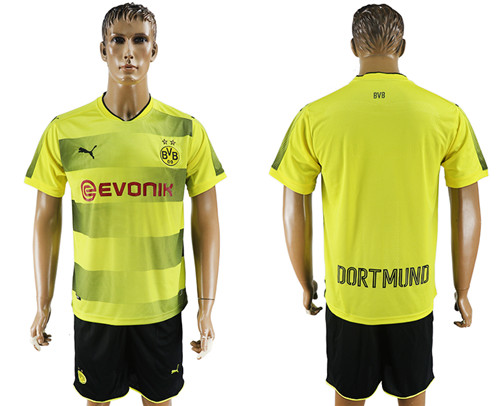 2017 18 Dortmund Home Soccer Jersey