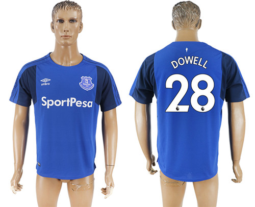 2017 18 Everton FC 28 DOWELL Home Thailand Soccer Jersey