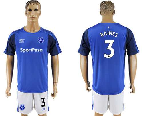2017 18 Everton FC 3 BAINES Home Soccer Jersey