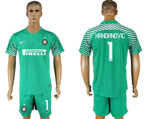 2017 18 Inter Milan 1 HANDANOVIC Green Goalkeeper Soccer Jersey