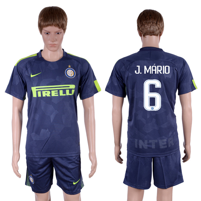 2017 18 Inter Milan 6 J. MARIO Third Away Soccer Jersey