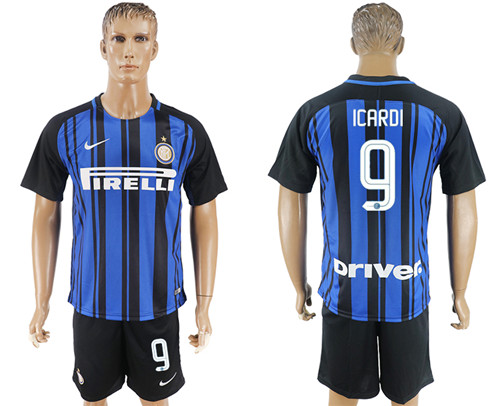 2017 18 Inter Milan 9 ICARDI Home Soccer Jersey
