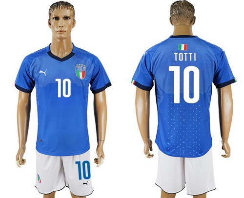 2017 18 Italy 10 TOTTI Home Soccer Jersey