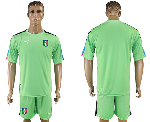 2017 18 Italy Green Goalkeeper Soccer Jersey