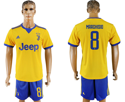 2017 18 Juventus 8 MARCHISIO Away Soccer Jersey