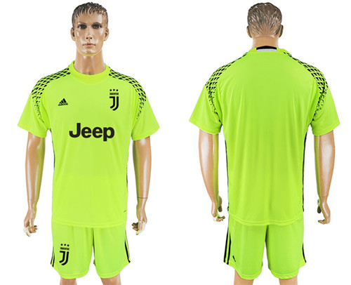 2017 18 Juventus Fluorescent Green Goalkeeper Soccer Jersey