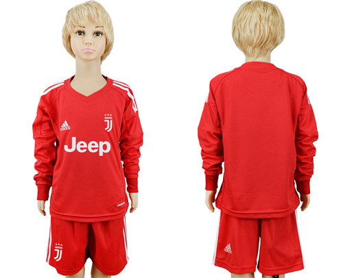 2017 18 Juventus Red Youth Goalkeeper Soccer Jersey