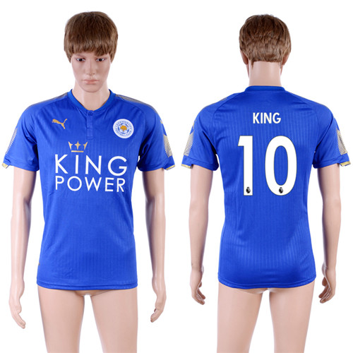 2017 18 Leicester City 10 KING Home Thailand Soccer Jersey