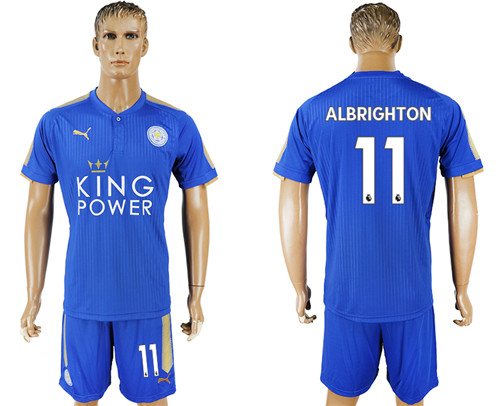 2017 18 Leicester City 11 ALBRIGHTON Home Soccer Jersey