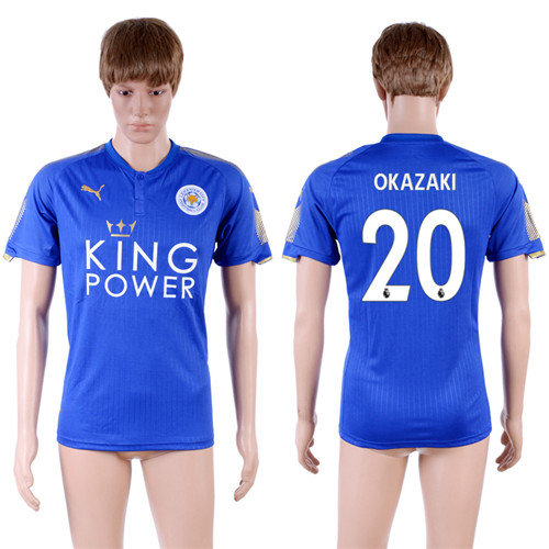 2017 18 Leicester City 20 OKAZAKI Home Thailand Soccer Jersey