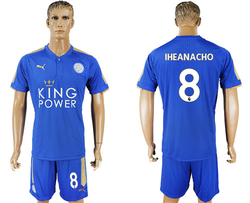 2017 18 Leicester City 8 IHEANACHO Home Soccer Jersey