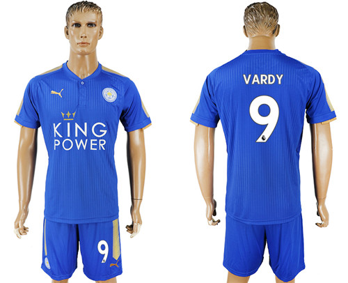 2017 18 Leicester City 9 VARDY Home Soccer Jersey