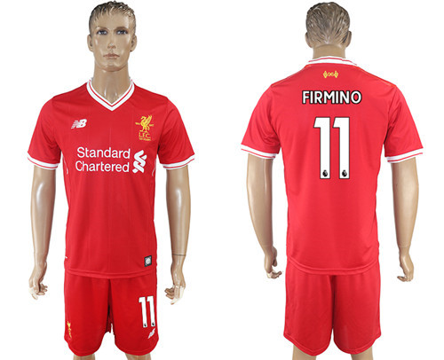 2017 18 Liverpool 11 FIRMINO Home Soccer Jersey
