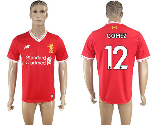 2017 18 Liverpool 12 GOMEZ Home Thailand Soccer Jersey