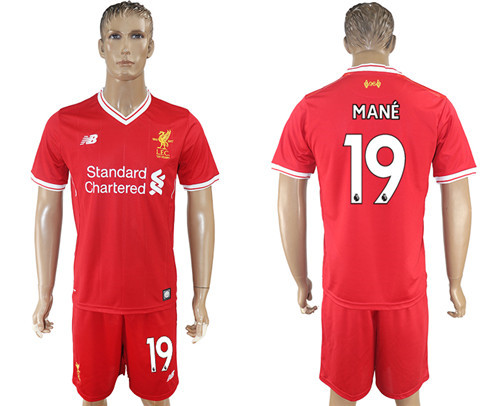 2017 18 Liverpool 19 MANE Home Soccer Jersey