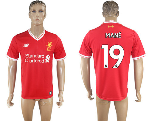 2017 18 Liverpool 19 MANE Home Thailand Soccer Jersey