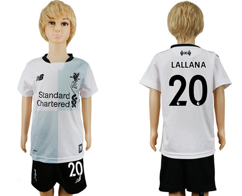 2017 18 Liverpool 20 LALLANA Away Youth Soccer Jersey