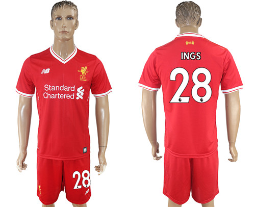 2017 18 Liverpool 28 INGS Home Soccer Jersey