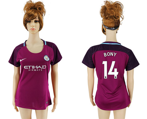 2017 18 Manchester City 11 BONY Away Women Soccer Jersey
