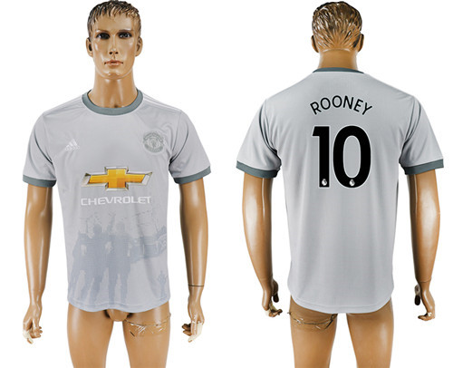 2017 18 Manchester United 10 ROONEY Away Thailand Soccer Jersey