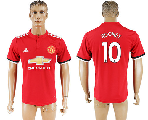 2017 18 Manchester United 10 ROONEY Home Thailand Soccer Jersey