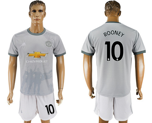 2017 18 Manchester United 10 ROONEY Third Away Soccer Jersey