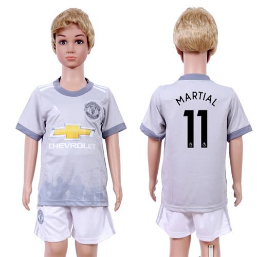 2017 18 Manchester United 11 MARTIAL Third Away Youth Soccer Jersey