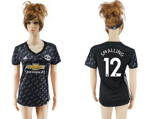 2017 18 Manchester United 12 SMALLING Away Women Soccer Jersey