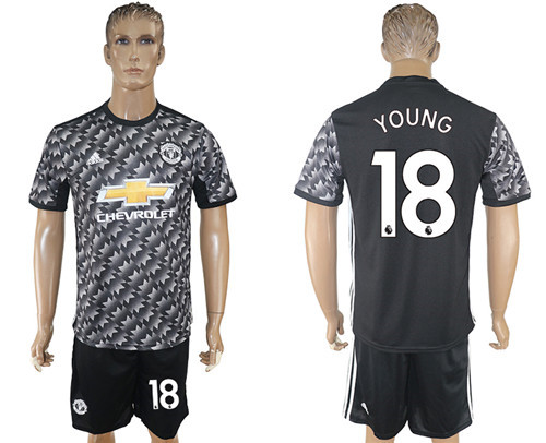 2017 18 Manchester United 18 YOUNG Away Soccer Jersey