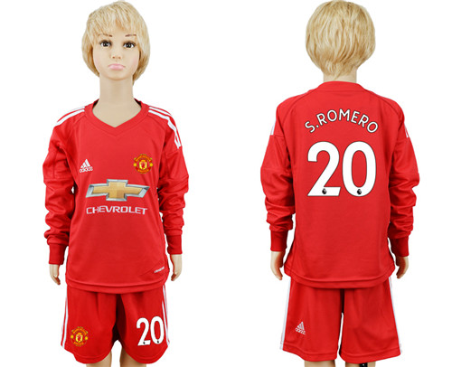 2017 18 Manchester United 20 S.ROMERO Red Youth Goalkeeper Soccer Jersey