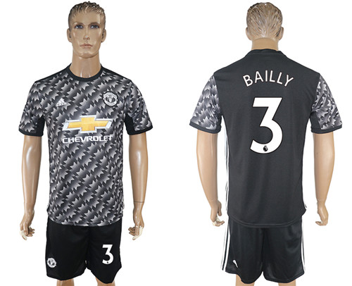 2017 18 Manchester United 3 BAILLY Away Soccer Jersey