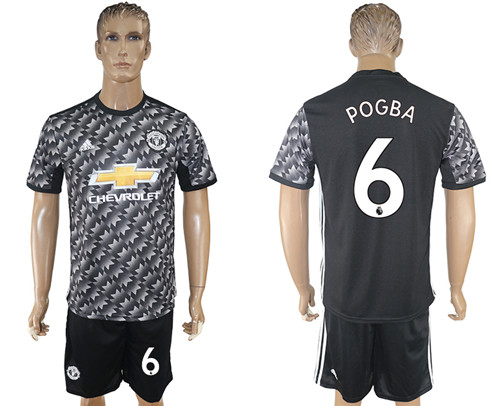 2017 18 Manchester United 6 POGBA Away Soccer Jersey