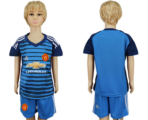2017 18 Manchester United Goalkeeper Youth Soccer Jersey