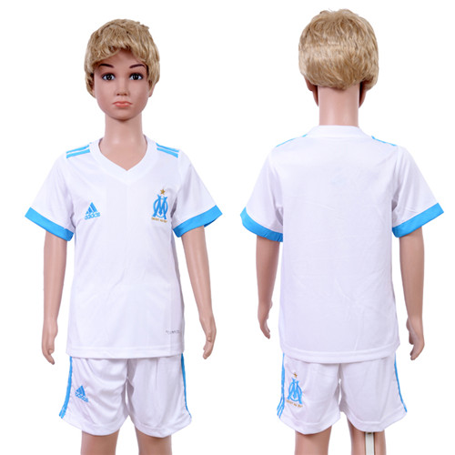 2017 18 Marseille Home Youth Soccer Jersey