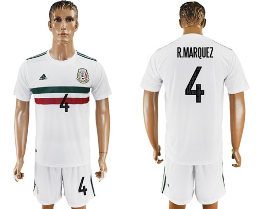 2017 18 Mexico 4 R.MARQUEZ Away Soccer Jersey