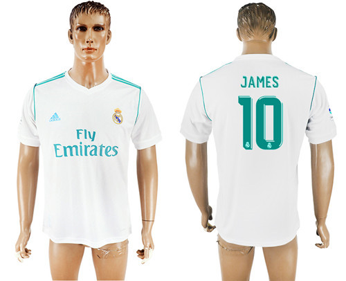 2017 18 Real Madrid 10 JAMES Home Thailand Soccer Jersey
