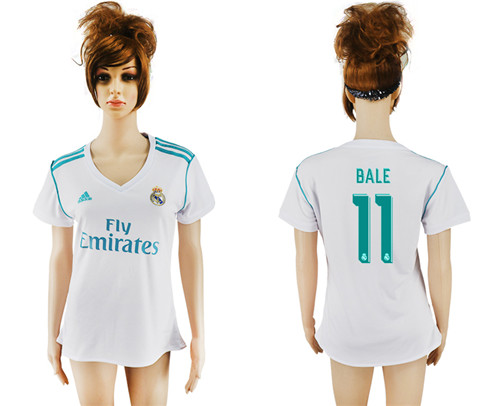 2017 18 Real Madrid 11 BALE Home Women Soccer Jersey