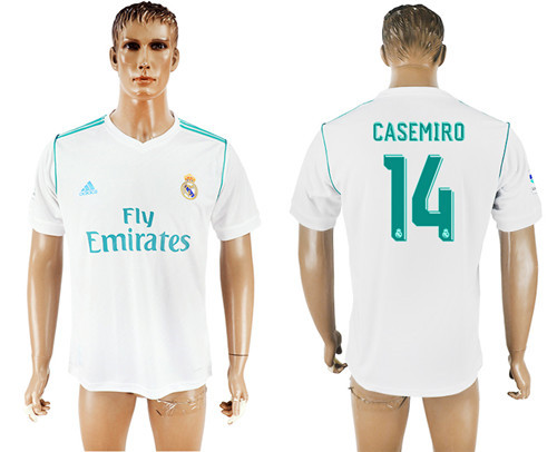 2017 18 Real Madrid 14 CASEMIRO Home Thailand Soccer Jersey