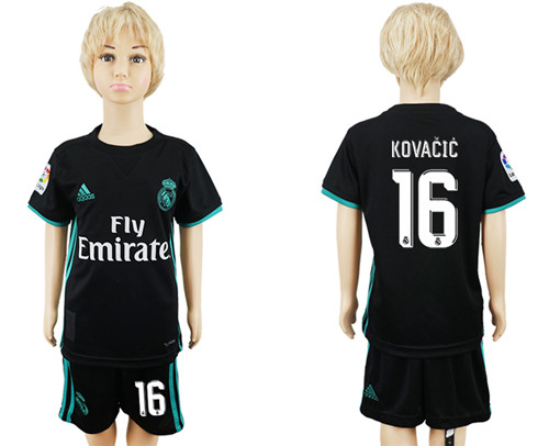 2017 18 Real Madrid 16 KOVACIC Away Youth Soccer Jersey