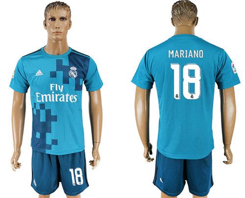 2017 18 Real Madrid 18 MARIANO Third Away Soccer Jersey