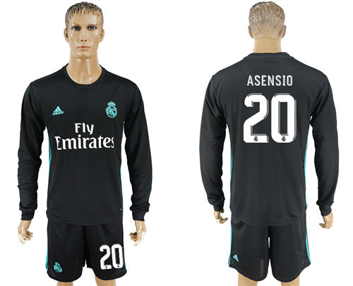 2017 18 Real Madrid 20 ASENSIO Away Long Soccer Jersey