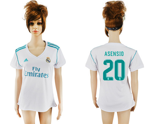 2017 18 Real Madrid 20 ASENSIO Home Women Soccer Jersey