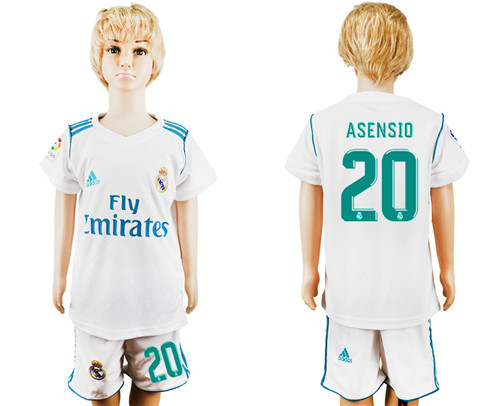 2017 18 Real Madrid 20 ASENSIO Home Youth Soccer Jersey