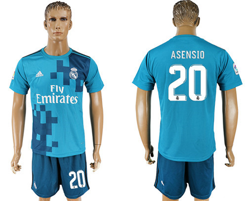2017 18 Real Madrid 20 ASENSIO Third Away Soccer Jersey
