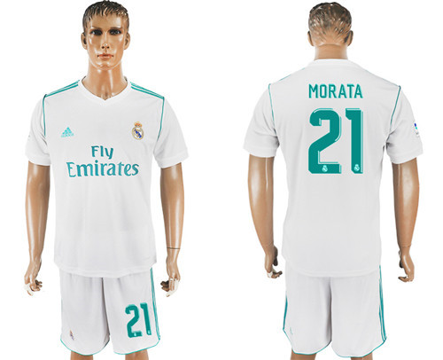 2017 18 Real Madrid 21 MORATA Home Soccer Jersey