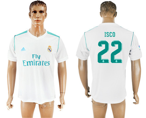 2017 18 Real Madrid 22 ISCO Home Thailand Soccer Jersey