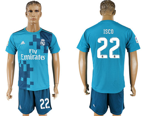 2017 18 Real Madrid 22 ISCO Third Away Soccer Jersey