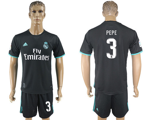 2017 18 Real Madrid 3 PEPE Away Soccer Jersey