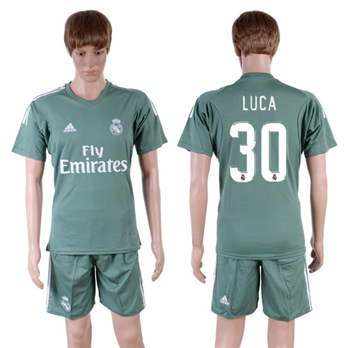 2017 18 Real Madrid 30 LUCA Green Goalkeeper Soccer Jersey
